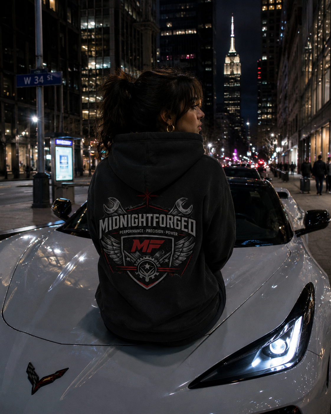 Midnight Forged Hoodies collection featuring automotive-inspired premium streetwear