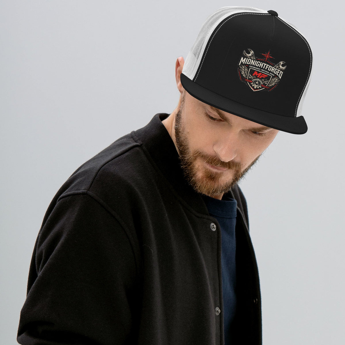 Midnight Forged Hats collection featuring the structured trucker snapback
