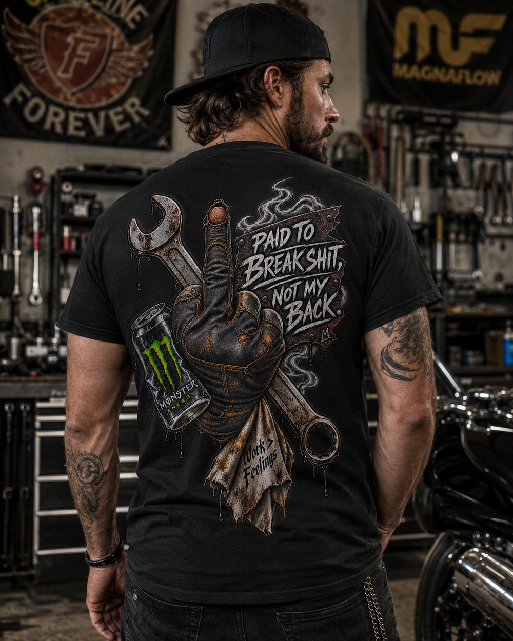 Midnight Forged Paid to Break Shit Garage Tee