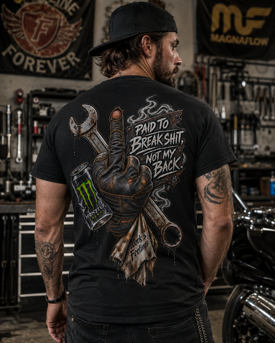 Midnight Forged Paid to Break Shit Garage Tee
