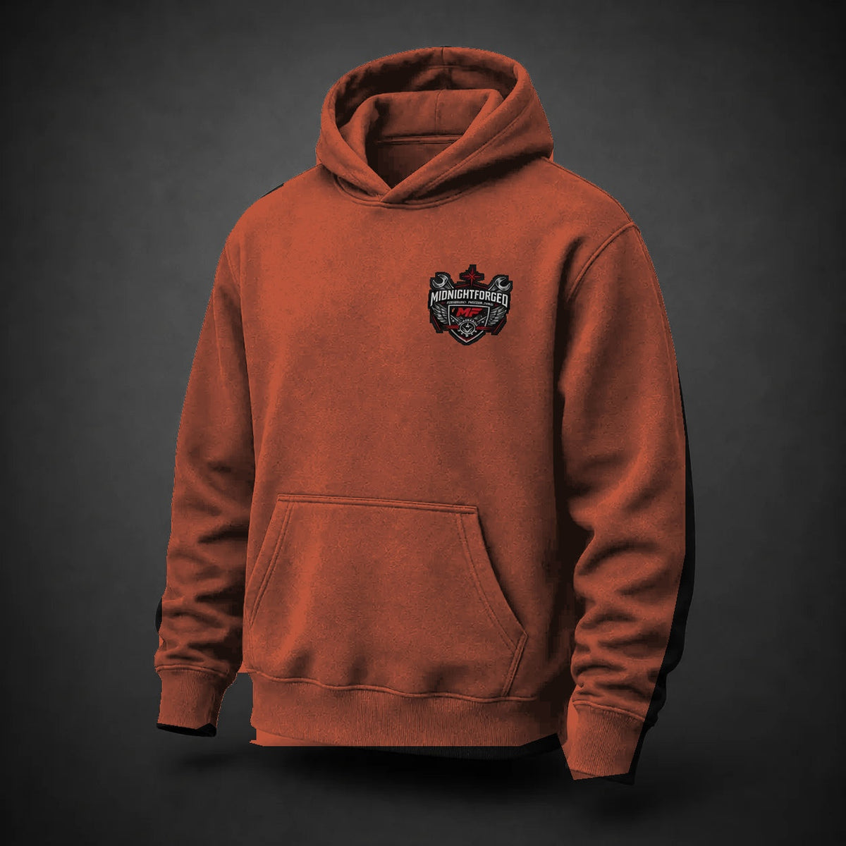 Midnight Forged Core Pullover Hoodie in Adobe - front angle