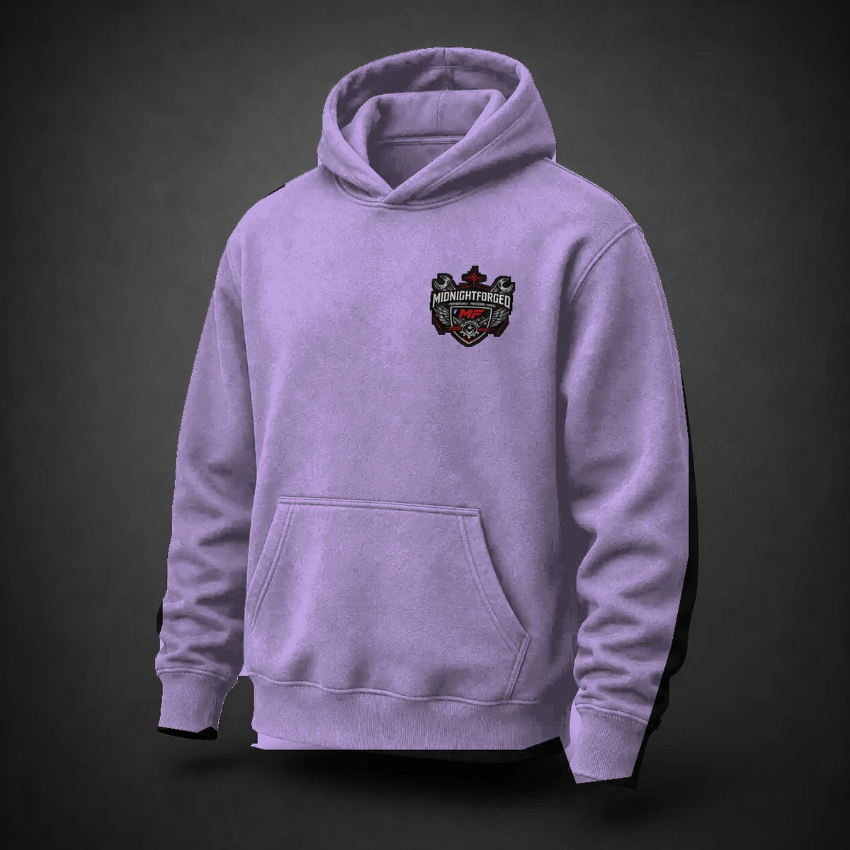 Midnight Forged Core Pullover Hoodie in Lavender - front angle