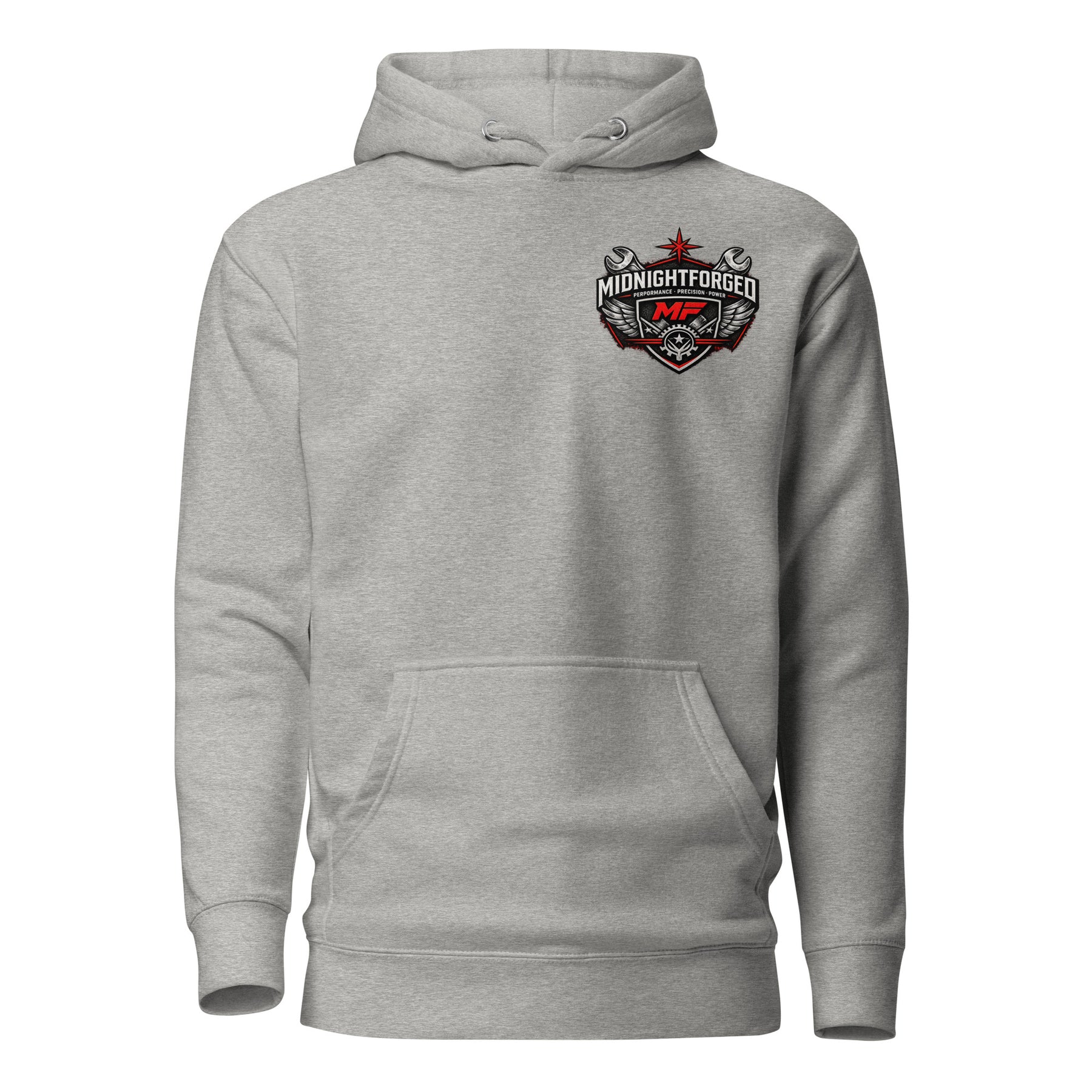Midnight Forged Signature Pullover Hoodie in Carbon Grey - front