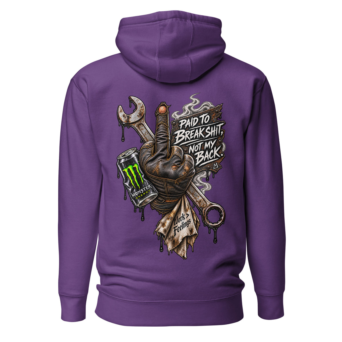 Midnight Forged Signature Pullover Hoodie in Purple - back
