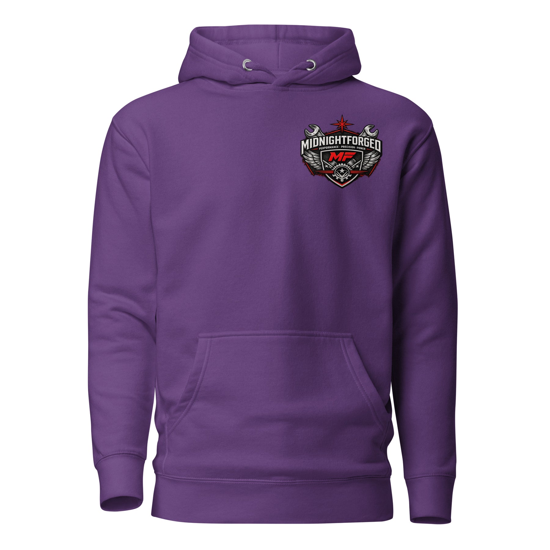 Midnight Forged Signature Pullover Hoodie in Purple - front