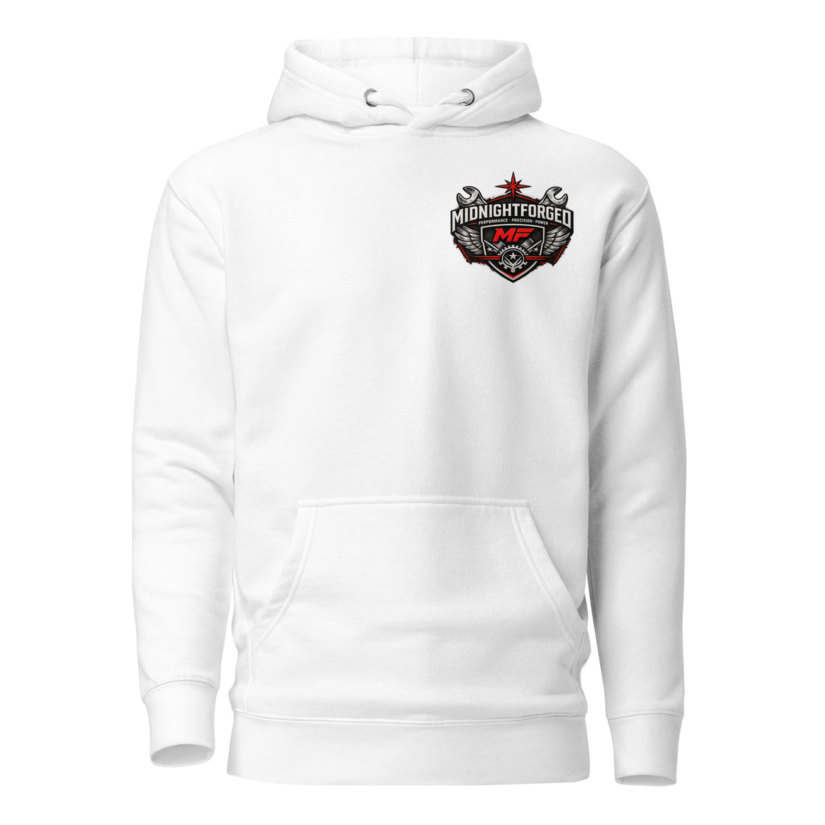 Midnight Forged Signature Pullover Hoodie in White - front